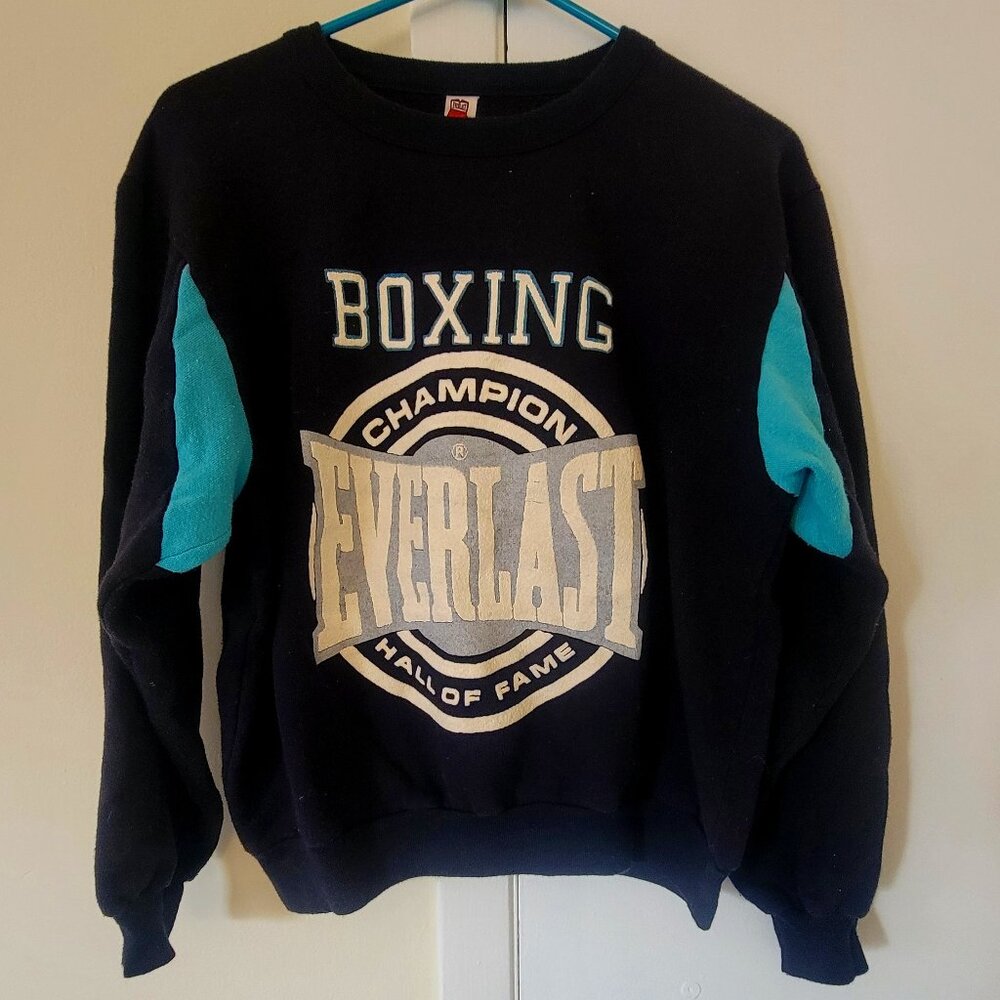 EVERLAST Sweatshirt Boxing Champion Hall of Fame Y2K